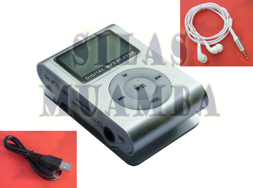Mini Clip Metal MP3 Player (Prata)